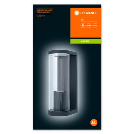 Vonkajšie záhradné svietidlo LED fasádne nástenné svietidlo IP44 Endura Ledvance sivé