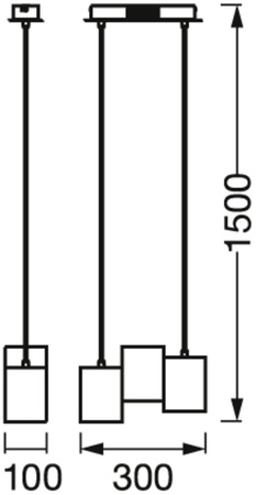 LED závesné stropné svietidlo 21W 1200lm CCT Wood Stmievateľné čierne SMART+ WiFi Wood Ledvance