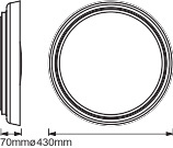 Plafond LED stropné svietidlo Povrchová montáž 26W 1250lm CCT Stmievateľná okrúhla biela SMART+ WiFi doska Ledvance