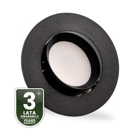 Halogénové svietidlo na zapustenú montáž Pohyblivé okrúhle čierne GU10 MR16 VENTUS Lumiled