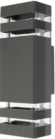 Záhradné svietidlo Vonkajšie fasádne nástenné svietidlo GU10 120° čierne IP54 Inez Masterled