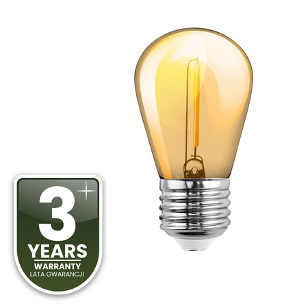 5x LED žiarovka E27 Edison ST14 1,3W = 10W 110lm 2200K teplá biela 360° BURSHINE FILAMENT LUMILED