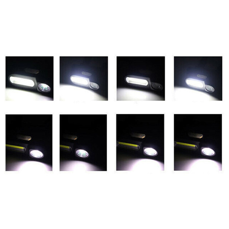 LED dobíjacia hlavová baterka 250lm XPE + COB LED 7 režimov VAYOX