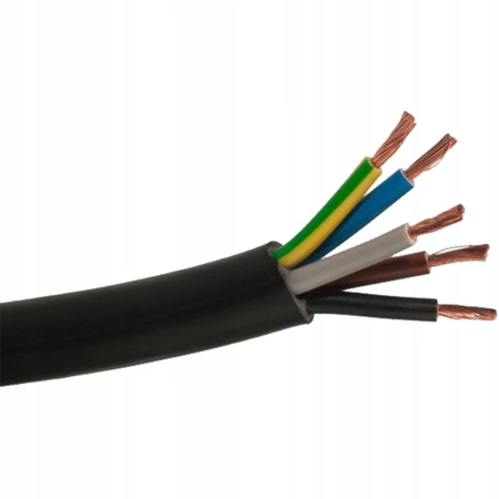 Kábel OW H05RR-F 300/500V 5x2,5mm čierny 1m ELEKTROKÁBEL