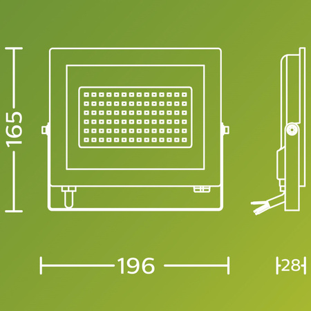 LED reflektor 50W 5400lm 5000K IP65 Black Lois Philips