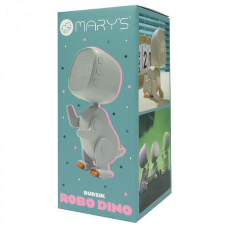 Detský elektronický budík biely dobíjací 1200mAh ROBO MARY'S