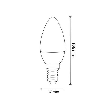 LED žiarovka C37 E14 7W 640lm 3000K teplá biela 150° Sanico Goldlux