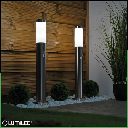 Lilium LUMILED Outdoor E27 INOX PIPE 65cm so senzorom pohybu