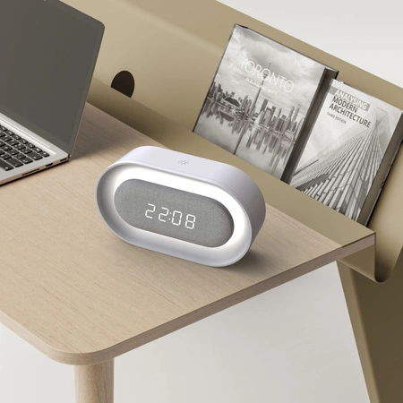 Dekoratívna LED lampa 1,3 W 55 lm 3000 K, teplá biela biely sivá stmievateľná Kaja Sanico Goldlux