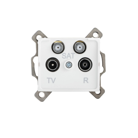 TV-2xSAT svorkovnica štvorcová biela LOGI Kanlux