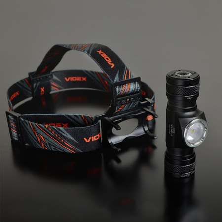 LED dobíjací svetlomet 10W 1200lm 6 režimov SOS USB-C Vodotesný IP68 Videx