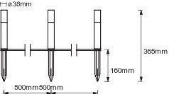 Dekoratívne LED svetelné tyče 3,1 W 110lm 3000K, teplá biela RGBW 3P Extension Stmievateľné IP65 Silver SMART+ WiFi Garden Ledvance