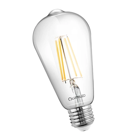 6x LED žárovka E27 Edison ST64 8W = 60W 880lm 3000K Warm 360° FILAMENT LUMILED