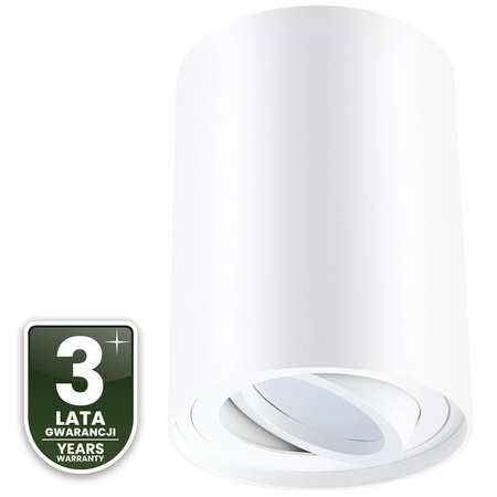 HALOGEN Spot Tube Moving Round White 84mm + LED žiarovka GU10 6W 120° 3000K AMAT-M LUMILED