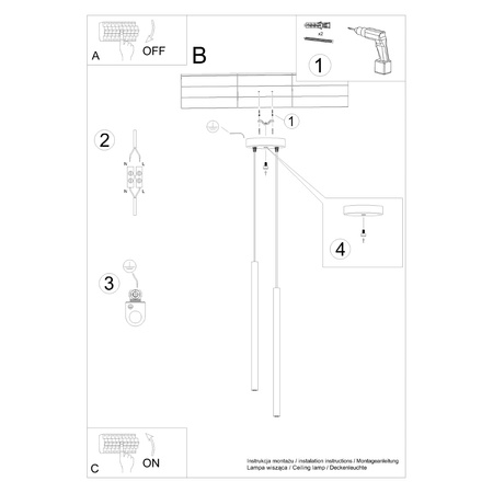 Stropné závesné svietidlo Tuba Spot 2x G9 Beige Pastelo Ocean Green SL.1513 Sollux