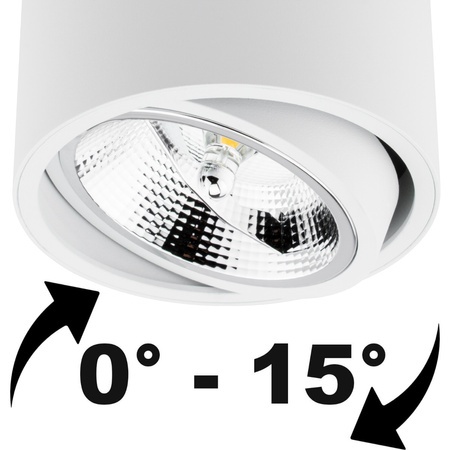Povrchová montáž HALOGEN SPOT TUBA Movable GU10 ES111 Round White 100mm TELES LUMILED
