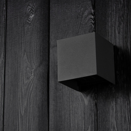 Kinkiet Elewacyjny Czarny Góra/Dół GOLDLUX + Żarówka LED G9 5W 6500K Lumiled