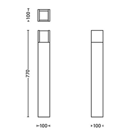 LED 6W 600lm 4000K IP44 Arbour Philips vonkajšia závesná lampa 77cm