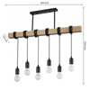Masterled Stropné svietidlo 6x E27 Čiernohnedé závesné svietidlo Nido