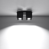 Stropné svietidlo na povrch 2x GU10 Square Black Moderné Quad Sollux