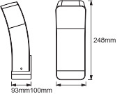 Vonkajšia záhradná LED lampa Vonkajšia nástenná lampa 10W 550lm 3000K, teplá biela RGBW Stmievateľná IP44 Silver SMART+ WiFi Curve Ledvance