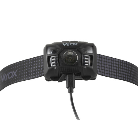 Dobíjací LED svetlomet so senzorom pohybu XM-L Q5 3W VA0020 VAYOX