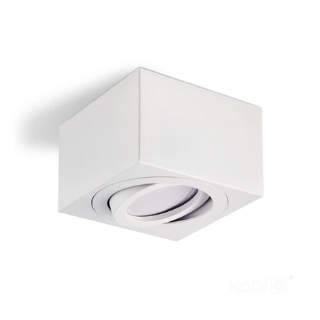 Halogénová bodová halogénová žiarovka Square GU10 biela OH37 Kobi