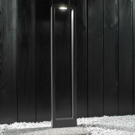 Záhradné stojace vonkajšie pólové svietidlo LED 7W 700lm 4000K, neutrálna biela sivá IP54 Rio 80cm Masterled