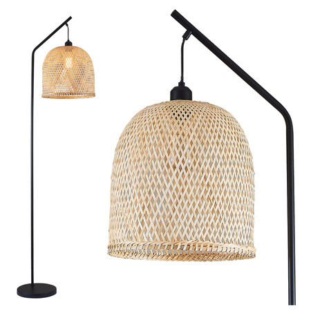 Stojacia lampa E27 béžová BAMBOO NATURAL Sanico Goldlux