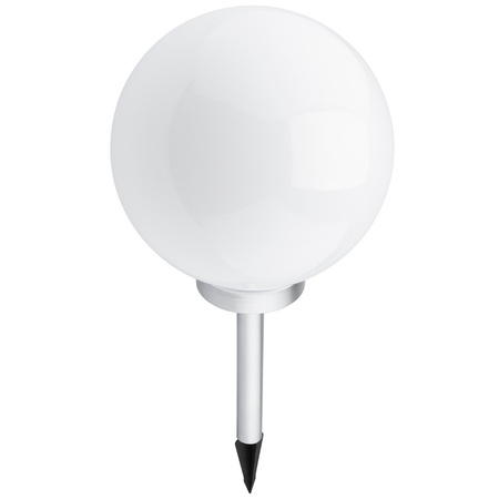 Záhradná lampa LED so solárnym pohonom RGB EARTH BALL 30cm WHITE + diaľkové ovládanie VOLTENO