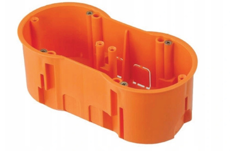 Dvojitá hlboká elektrická skrinka pod omietku 2x60 so skrutkami PAWBOL