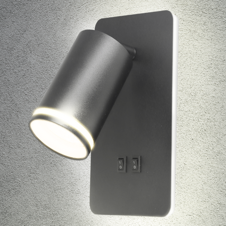 Nástenné svietidlo 6W 300lm 4000lm, neutrálna biela 120° GU10 čierne PARIS Sanico Goldlux