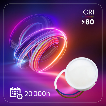 10x vložka LED svietidla INSERT Žiarovka reflektorového modulu 5W = 35W 470lm 6500K, studená biela 120° LUMILED