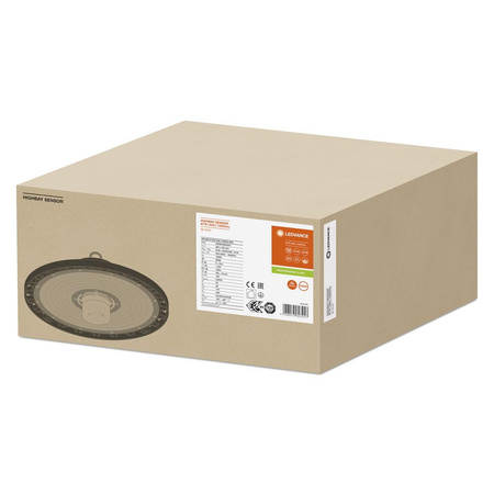 LED priemyselné svietidlo 87W 13000lm 4000K, neutrálna biela so súmrakovým snímačom pohybu čierne IP65 IK08 High Bay Gen 4 Ledvance
