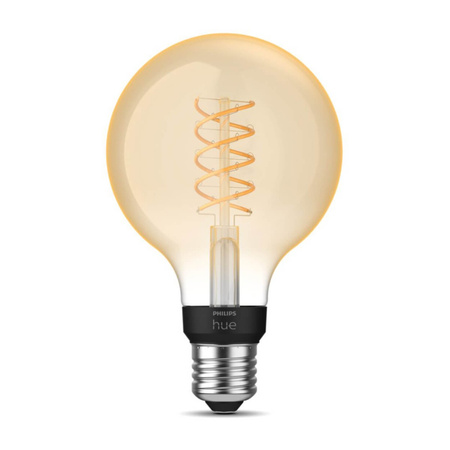 LED žiarovka E27 Sphere G93 7,2W = 40W 550lm 2100K teplá biela FILAMENT SMART Smart Bluetooth ZigBee White Philips HUE
