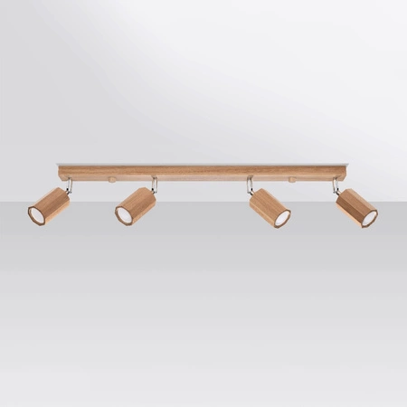 SPOT TUBA Reflektor 4x GU10 Geometrická hnedá škandinávska Zeke Sollux Stropné svietidlo na povrchovú montáž