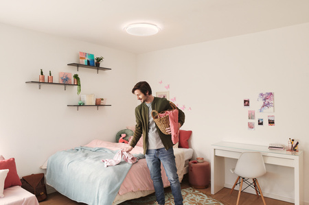 LED plafónpovrchovou montážou 30W 2400lm CCT stmievateľný 56cm biely SMART+ WiFi Sparkle Ledvance