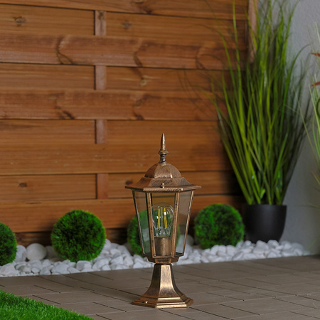 Záhradné svietidlo Vonkajšia lampa E27 Nízke tienidlo 40cm Patina BELLIS LUMILED