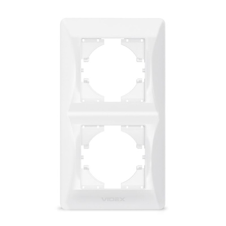 Horizontálny rám pre zásuvky na povrchovú montáž Dvojitá biela BINERA VIDEX