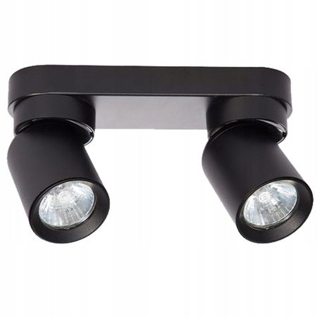 Nástenná zásuvka Povrchová lampa Pohyblivá 2x GU10 čierna matná Timo Masterled