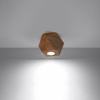 Stropné svietidlo GU10 Geometric Brown Scandinavian Woody Sollux na povrchovú montáž