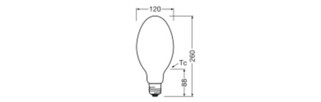 LED žiarovka E40 60W = 250W 8100lm 2700K teplá biela 360° Filament HQL Ledvance