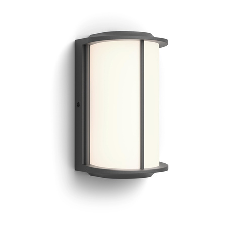 Záhradné nástenné svietidlo Vonkajšie fasádne svietidlo LED 4,3 W 800 lm 2700 K IP44 Antracit Reese Ultra Efficient Philips