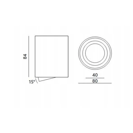 Povrchová montáž HALOGEN SPOT TUBA Reflektor Okrúhla lampa Moving White Kobi