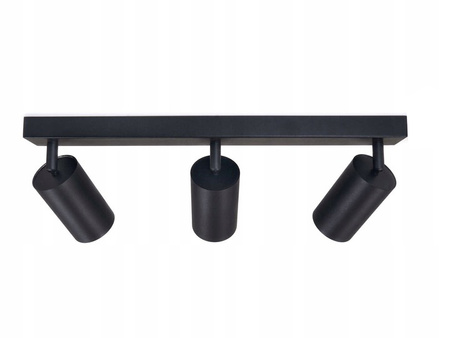 Nástenné svietidlo na povrchovú montáž Pohyblivé 3x GU10 čierne zlaté matné Eris Masterled