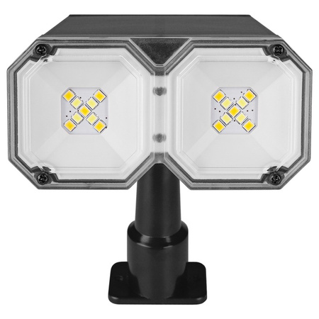 Solárne poháňaná vonkajšia LED lampa na pól 1,8 W 2700/6500K CCT so súmrakovým senzorom Black Masterled