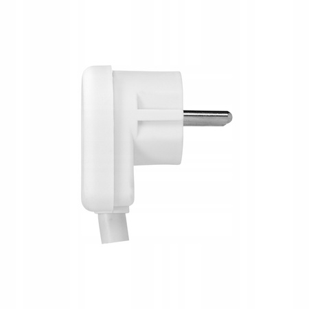 Elektrická uhlová zástrčka UNI-SCHUKO s uzemňovacím pásikom biela ORNO