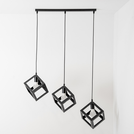 Stropné závesné svietidlo TALUS Geometrická závesná kocka pre LED 3x E27 LUMILED