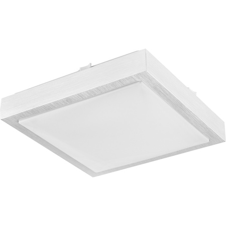 Plafond Stropné svietidlo 2x E27 Kúpeľňa Povrchová montáž 140° so senzorom pohybu IP44 Square Silver Solen Masterled