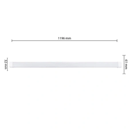 LED lineárne svietidlo 36W 3820lm 6500K studená 120° biela plochá Masterled